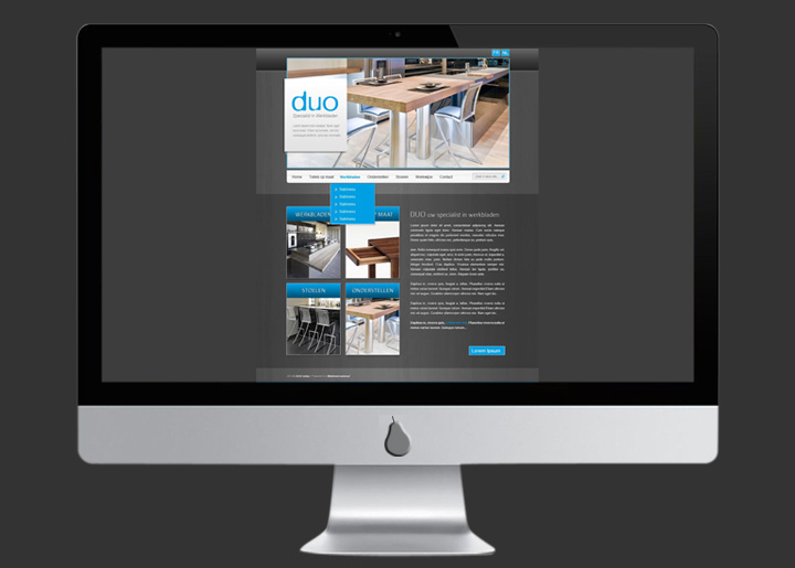Website ontwerp Duo bvba i.o.v. 'webinternational'